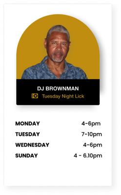 Schedule - DJ Brownman - Tuesday Night Lick